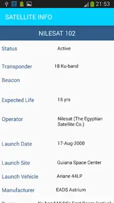 SATELLITE INFO android App screenshot 3